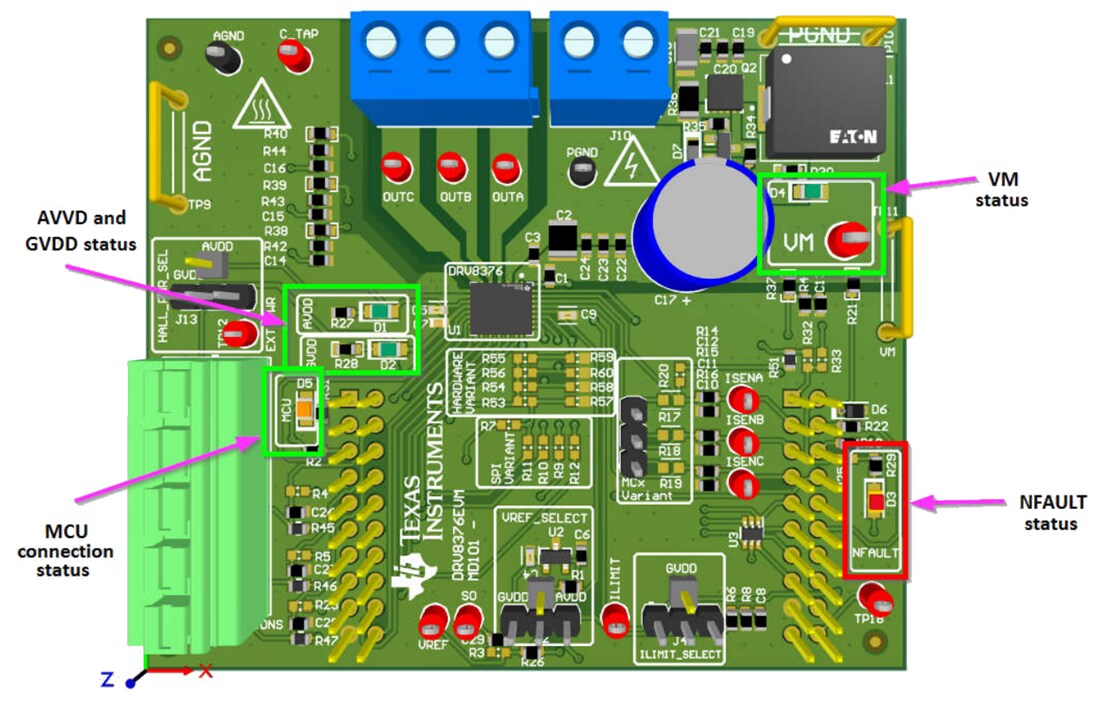 Location Circuit - Texas Instruments DRV8376EVM Evaluation Module